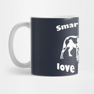 smart women love pitbulls Mug